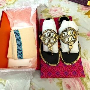 Tory Burch Snake Skin Miller Size 8